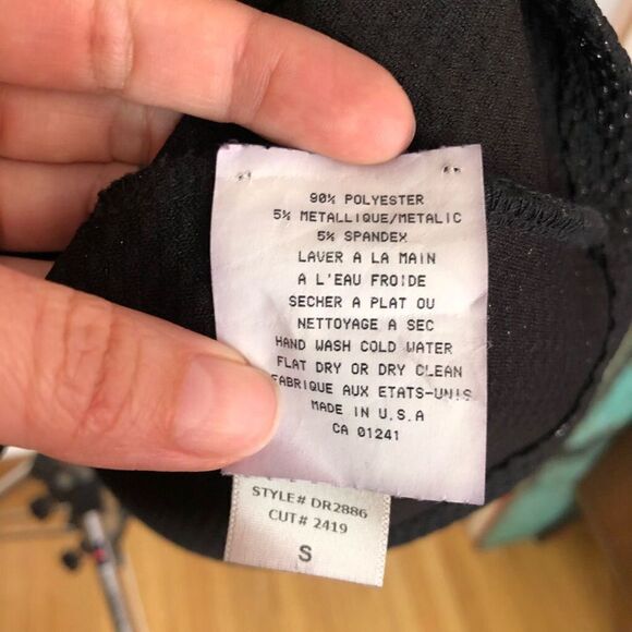 ANTHRO EVERLY Metallic Shimmering Fit & Flare Sleeveelss Front Zipper Dress Sz S - Picture 6 of 6